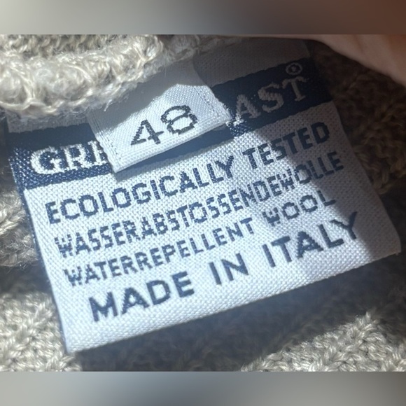 Green Coast Beige Wool Cardigan Sweater Men’s Large 48 Made in Italy EUC - Picture 6 of 7